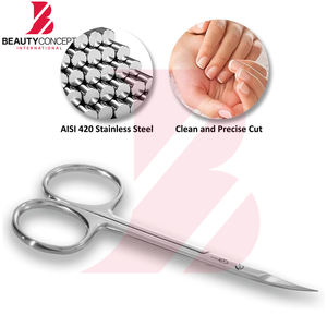 Ciseaux à cuticules en acier inoxydable de haute qualité pour manucure et pédicure professionnelle, outil de coupe de précision pour cuticules. - Product Image 5