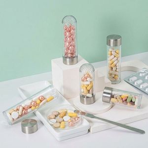 Wholesale Round Transparent PET Vitamin Capsule Tube with Rose Gold Screw Cap for Medicine Softgel Packaging Vietnam Factory - Product Image 5