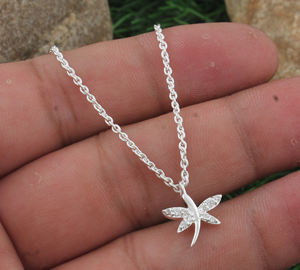 Collar de Plata de Ley 925 con Engaste Vintage de Estrella y Mariposa, Chapado en Platino, Colgante Hecho a Mano, Cadena Unisex, Antideslustre - Product Image 4