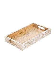 Bandeja de diseño de calidad con incrustaciones de nácar, bandeja de servir de nácar, bandeja de MDF, bandejas decorativas, bandeja de resina al mejor precio al por mayor. - Product Image 6