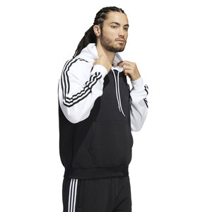 Sweat-shirt à capuche rayé bicolore de haute qualité pour homme, manches raglan personnalisées, en molleton de coton, style streetwear, coupe oversize - Product Image 2