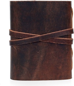 Diario de Cuero para Mujeres y Hombres, Cuaderno de Cuero con Papel de Borde Irregular de 180 GSM, Diario de las Sombras en Blanco - Product Image 4