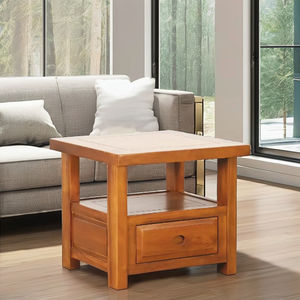 Juego de Mesa de Centro y Mesa Auxiliar de Teca Asiática Clásica y Funcional para Sala de Estar - Sostenible y Duradero - Product Image 5