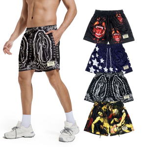 Men's Printed Board <b>Shorts</b> Sublimation Transfer Print Breathable Drawstring Mid Waist Street Style Men's <b>Shorts</b> With Pockets - Product Image 1
