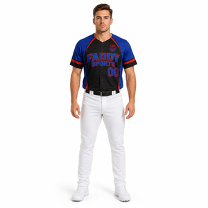 Custom Sublimation Baseball Jersey Full Button Design Breathable Team Uniform Personalized <b>Mesh</b> Sports Hip Hop Baseball Shirt - Product Image 3