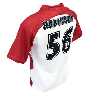 Camiseta de Fútbol Personalizada al por Mayor para Hombre, Manga Corta, Diseño a Cuadros Rojos y Blancos, Suave y Cómoda, Ropa Deportiva para Equipo - Product Image 4