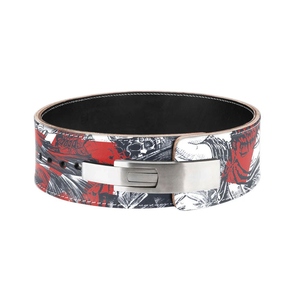 Cinturón de soporte de muñeca ajustable con cierre de hebilla, diseño gráfico rojo y negro para levantamiento de pesas, entrenamiento de fuerza, unisex - Product Image 3