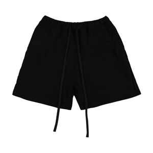 กางเกงขาสั้นลำลองผู้ชายผ้าคอตตอนเทอร์รี่สีดำสำหรับเล่นกีฬาวิ่งฤดูร้อน - Product Image 1