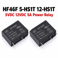 Relais de puissance PCB HF46F 5-HS1T 12-HS1T 5V 12V 5A 250VAC SPST normalement ouvert pour contrôle électrique d'appareils électroménagers – Vente en gros