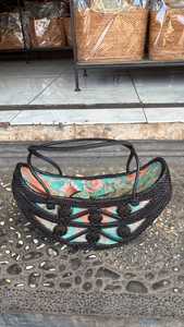 Bolso de Playa de Paja Estilo Bohemio, el Más Vendido en Indonesia, Color Sólido, Forro de Poliéster, Diseño Bordado, Estilo Veraniego, Cierre Abierto - Product Image 3