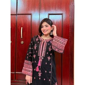 Conjunto de Fiesta de Diseñador Talla XL con Top, Pantalón y Dupatta, Estilo Elegante - Product Image 3