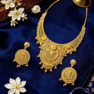 Wholesale Fashion Jewelry 14K18K24K Micron Gold <b>Filled</b> Dubai Style Forming Necklaces Set Traditional Turkish Design Jewelry Set - Product Image 2