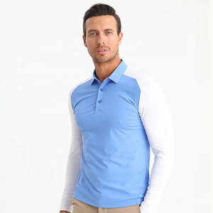 Nuevas Camisetas Polo de Manga Larga Raglán de Alta Calidad, 100% Poliéster, Bien Ajustadas, con Logotipo Personalizado y Colores Sólidos, Camiseta Polo para Hombre - Product Image 4