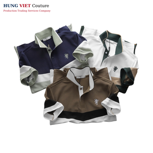 เสื้อยืดโปโลใส่ได้ทั้งชายและหญิงแบบพรีเมี่ยมสำหรับฤดูร้อนผ้าสแปนเด็กซ์โพลีเอสเตอร์ออกแบบได้ตามต้องการ - Product Image 1
