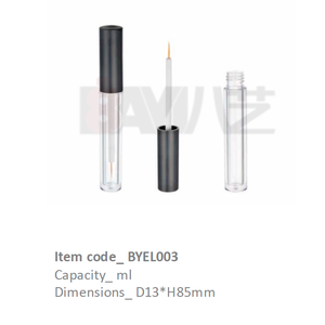 Tube en plastique transparent fin avec pinceau à pointe fine, conteneur vide pour eye-liner liquide et sérum pour cils, emballage cosmétique - Product Image 1