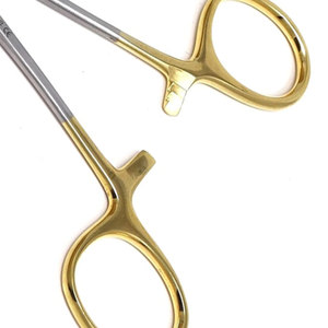 Vente en gros COBECO INSTRUMENTS Pince hémostatique Kelly à poignée dorée 5,5 pouces Courbée Légère en acier inoxydable Pince chirurgicale CE - Product Image 5