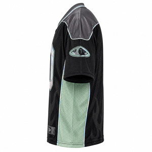 Camiseta de Fútbol Americano Negra Personalizada para Hombre, Número 20, Sublimada, de Malla, Cuello en V, Manga Corta, Transpirable, Ropa Deportiva - Product Image 4