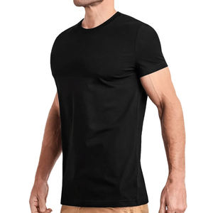 T-shirt à manches courtes pour homme RICSA INTERNATIONAL, couleur unie, 100% coton, haut décontracté d'hiver, doublure en polyester respirant, teinture unie - Product Image 4