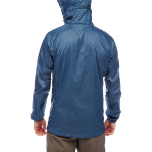Men's Hooded Windproof Jacket Blue Polyester Shell Zipper Closure Casual Spring Wear Regular Fit New Plain Color <b>Block</b> Hooded - Product Image 2