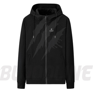 Sudadera con Capucha Negra Unisex Bloodline, Cierre de Cremallera, Corte Regular, 100% Algodón, Estilo Casual para Invierno - Product Image 2