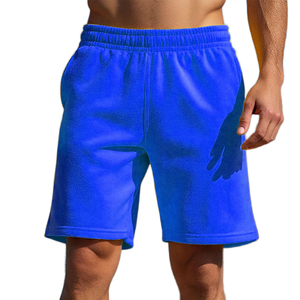 Wholesale Custom Logo Plain Men’s Athletic Shorts Breathable Cotton Fleece Gym Wear <b>Blank</b> Summer Casual Sweat Shorts - Product Image 3