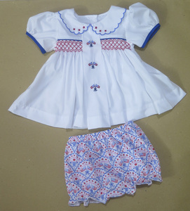 Colección de Ropa para Bebés con Bordado de la Bandera Americana, Patriótica para el 4 de Julio, Prendas de Herencia para Niñas, 100% Algodón Ecológico y Transpirable - Product Image 3
