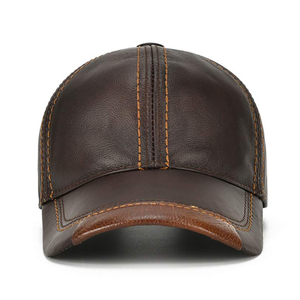 New Custom Design High Quality Custom Logo Made Leather <b>Cap</b> Wholesale Price Fashion Wear Leather <b>Caps</b> For Unisex - Product Image 1