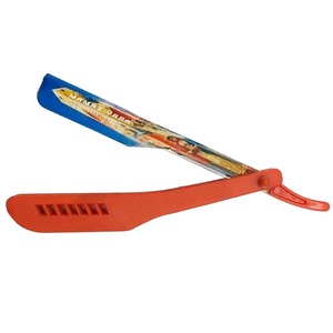 Rasoir de Barbier Professionnel Droit en Acier Inoxydable de Haute Qualité avec Manche en Acier et Verrou Coulissant, Lame Unique, pour le Visage - Product Image 5