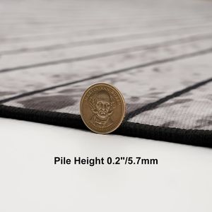 พรมปูพื้นทรงกลม4นิ้ว x 4นิ้วแบบโมเดิร์นชุดพรมตกแต่งสีเทาและสีทอง - Product Image 5