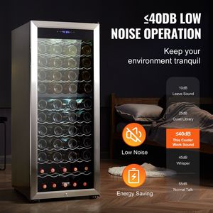 Doppia zona 80-bottiglia di vino refrigeratore Freestanding LED lucchetto frigorifero per vino e bevande - Product Image 4