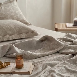 Parure de lit en lin français 100 % naturel, housse de couette rafraîchissante, draps en lin texturé épais – Vente en gros - Product Image 4