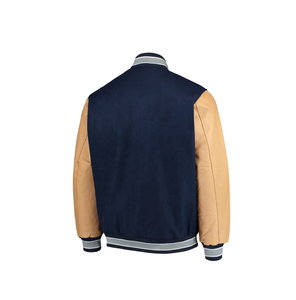 Custom Wool Varsity Letterman <b>Jacket</b> High Quality <b>Men</b> Baseball Bomber <b>Jacket</b> with Genuine <b>Leather</b> Sleeves and Chenille Embroid - Product Image 5