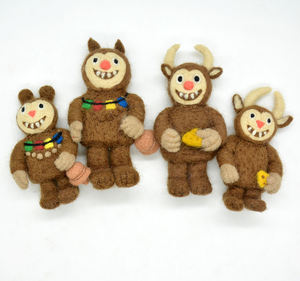 Feutre de laine mignon pour poupée monstre 15-18 cm |   Jouet artisanal doux pour enfants de 5 à 7 ans, crèche et cadeau en provenance du Népal - Product Image 1