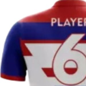 Ensemble de tenue de football bleu roi et rouge avec accents blancs, maillot de football à manches courtes et short, uniforme d'équipe respirant pour les matchs - Product Image 3
