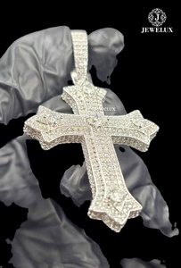 Dernier design de pendentif croix serti de diamants, bijoux hip-hop, vente en gros au meilleur prix auprès d'un fournisseur indien - Product Image 5
