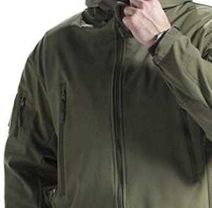 <b>Men's</b> bomber Fleece Jacket Windproof Polyester Material Regular Fit Autumn Workwear Style Zipper Closure Solid Color - Product Image 3