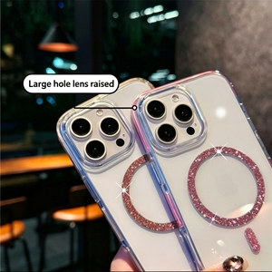 เคสโทรศัพท์มือถือเพชรสำหรับ iPhone ทุกรุ่น แบบกันกระแทก หรูหรา เคลือบเงา ใส นุ่ม ผลิตจาก PC พร้อมแม่เหล็ก ขายส่งจากโรงงาน - Product Image 2