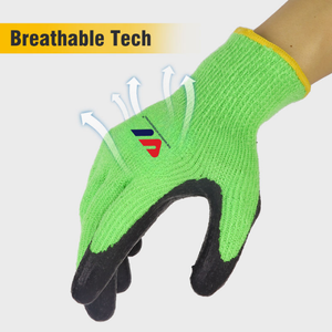 Nitrile PU Coated Nylon Work <b>Gloves</b> Breathable Lightweight Grip Safety <b>Gloves</b> for Construction Automotive Workshop Used - Product Image 3