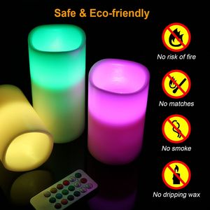 Candele LED Senza Fiamma a 12 Colori con Telecomando e Timer Automatico, Sicure, Senza Fumo, in Vera Cera, per Compleanni, con Effetto Tremolante - Product Image 6