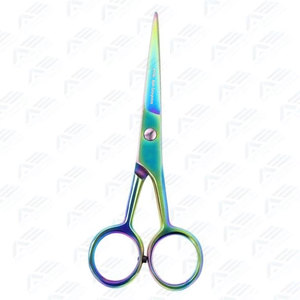 Ciseaux de coiffure professionnels en acier J2 à prix abordable, ciseaux à moustache et à barbe, instruments de coiffure noirs pour hommes - Product Image 3