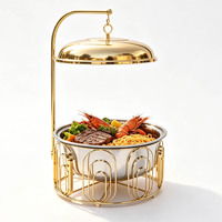 Luxuriöser 10L Chafing Dish aus Edelstahl – Speisenwärmer für Restaurants, Hotels, Buffets und Catering