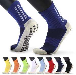 OEM Custom Half Terry Cushioned Cotton Nylon <b>Sports</b> Grip <b>Socks</b> Premium Quality Half Crew for Basketball Football Bottom Autumn - Product Image 2