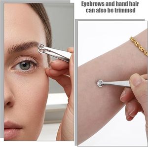 Pinzas para Cejas de Acero Inoxidable con Punta Puntiaguda, Reutilizables, Estilo Moderno, con Estuche para un Uso Personal Seguro e Higiénico - Product Image 4