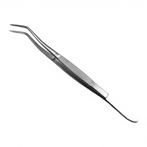 College Cotton Tweezers With Lock Serrated Stainless Steel Dental Pliers For Clinical Tissue Material <b>Handling</b> - Product Image 2
