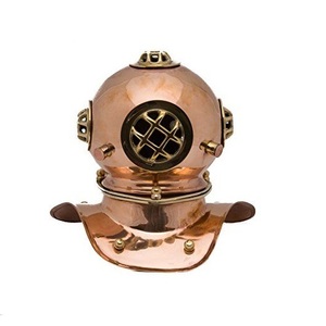 Casco de Buceo de Cobre, Pieza Decorativa Ocean Explorer para Decoración Costera, Exposiciones Náuticas e Interiores con Temática Marina - Product Image 1