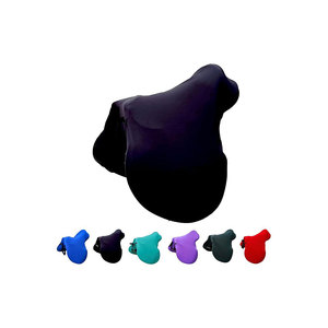 Housse de selle de cheval en nylon violet avec sangles noires et fermeture à boucle - Product Image 6