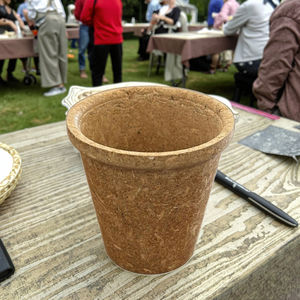 Vaso biodegradable de cáscara de arroz de 250 ml, estilo profesional para cafeterías, con textura de grano natural, ideal para bebidas de café y té. - Product Image 2