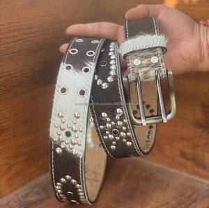 Luxury Handmade <b>Belts</b> Western Cowboy Genuine Cowhide Leather <b>Belt</b> With Hair on Design Manufacturer and Wholesaler - Product Image 4