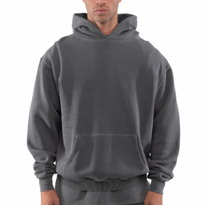 Sweat à capuche pour homme, couleur personnalisée, 100% coton molletonné, séchage rapide, respirant, coupe classique, avec poche, vêtements d'hiver - Product Image 1