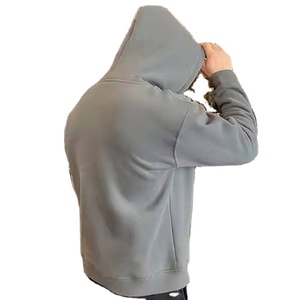 Sweat à capuche d'hiver personnalisé avec logo pour homme, coupe classique, 100 % coton, streetwear respirant, grandes tailles, sport, gym, pull-over, vente en gros, pas cher - Product Image 3